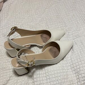 Jones New York White Block Heel Shoes